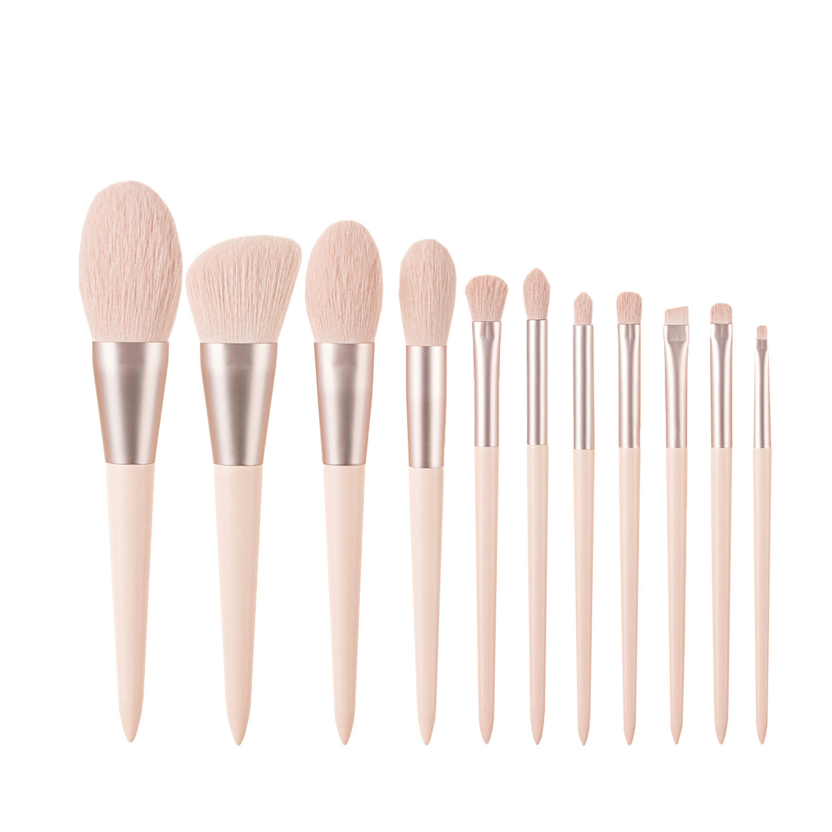 Homebabad 11-Piece Pink Makeup Brush Set for Face and Eyes - product image 2