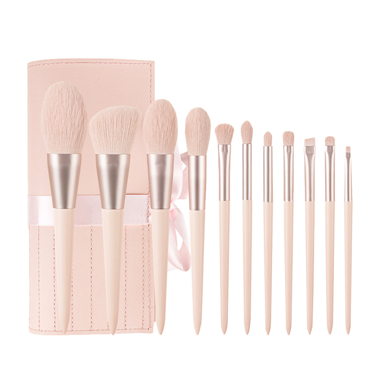 Homebabad 11-Piece Pink Makeup Brush Set for Face and Eyes - product image 1