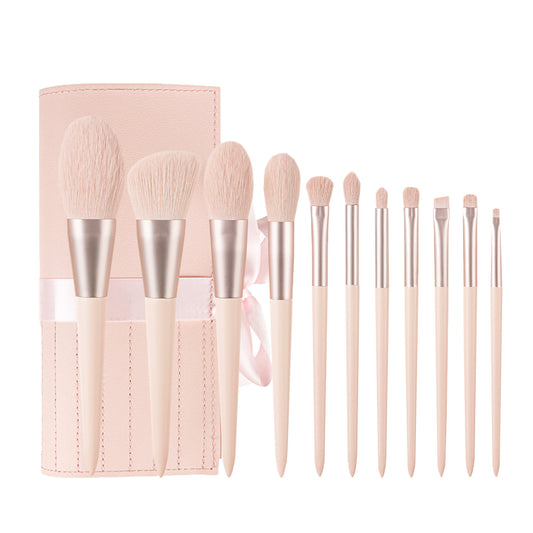 Homebabad 11-Piece Pink Makeup Brush Set for Face and Eyes - product image 1